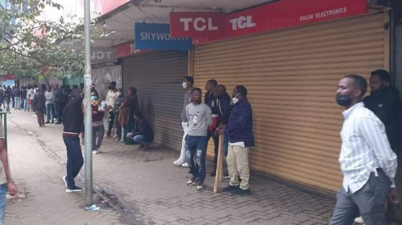 Uncertain merchants along Nairobi streets. PHOTO/COURTESY